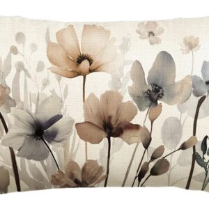 Decorative Throw Pillow Cover 12x20 Inch Floral