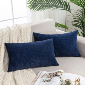Decorative Throw Pillow Covers Set of 2 12x20 Inch