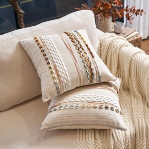 Decorative Throw Pillow Covers Set of 2 18x18 Inch - Image 2