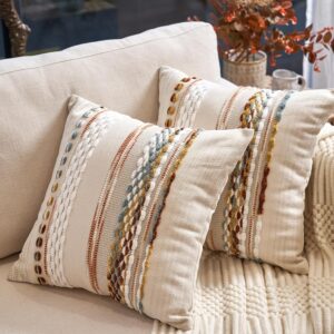 Decorative Throw Pillow Covers Set of 2 18x18 Inch - Image 4