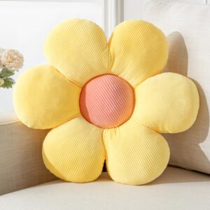 Decorative Throw Pillow Flower Design 15.75 Inch White - Image 10