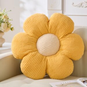 Decorative Throw Pillow Flower Design 15.75 Inch White - Image 11