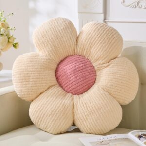 Decorative Throw Pillow Flower Design 15.75 Inch White - Image 12