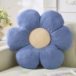 Decorative Throw Pillow Flower Design 15.75 Inch White - Image 15