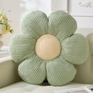 Decorative Throw Pillow Flower Design 15.75 Inch White - Image 16