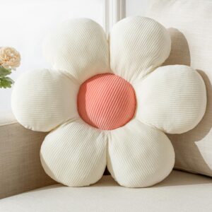 Decorative Throw Pillow Flower Design 15.75 Inch White - Image 18