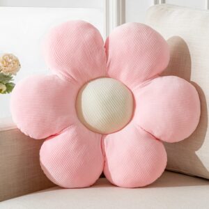 Decorative Throw Pillow Flower Design 15.75 Inch White - Image 20