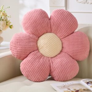 Decorative Throw Pillow Flower Design 15.75 Inch White - Image 22