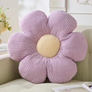 Decorative Throw Pillow Flower Design 15.75 Inch White - Image 8