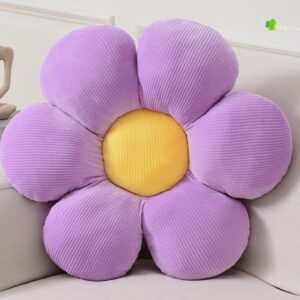 Decorative Throw Pillow Flower Design 15.75 Inch White - Image 9