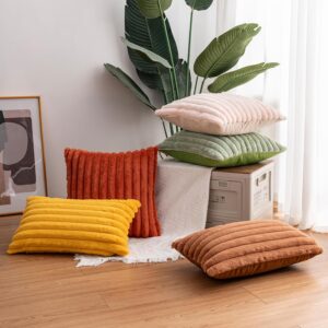 Faux Fur Throw Pillow Covers 18x18 Inch Pack of 2 - Image 5