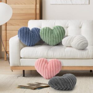 Heart Shaped Decorative Pillow 16 Inch Green - Image 2