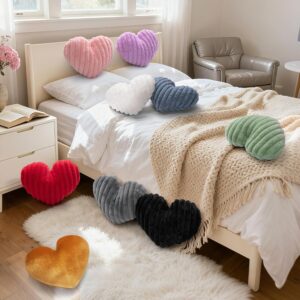 Heart Shaped Decorative Pillow 16 Inch Green - Image 3