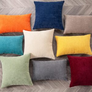 Lumbar Support Pillow Chenille Grey 12x20 Inch Set of 2 - Image 8