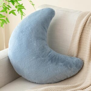 Moon Shaped Throw Pillow Soft Faux Rabbit - Image 14