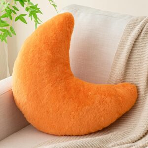 Moon Shaped Throw Pillow Soft Faux Rabbit - Image 17