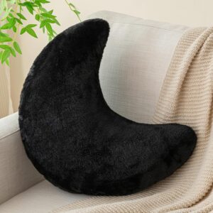 Moon Shaped Throw Pillow Soft Faux Rabbit - Image 9