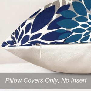 Throw Pillow Covers Set of 2 Blue 18x18 Inch - Image 6